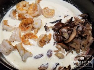 Shrimp and Mushroom Pasta with Spicy Cream Sauce